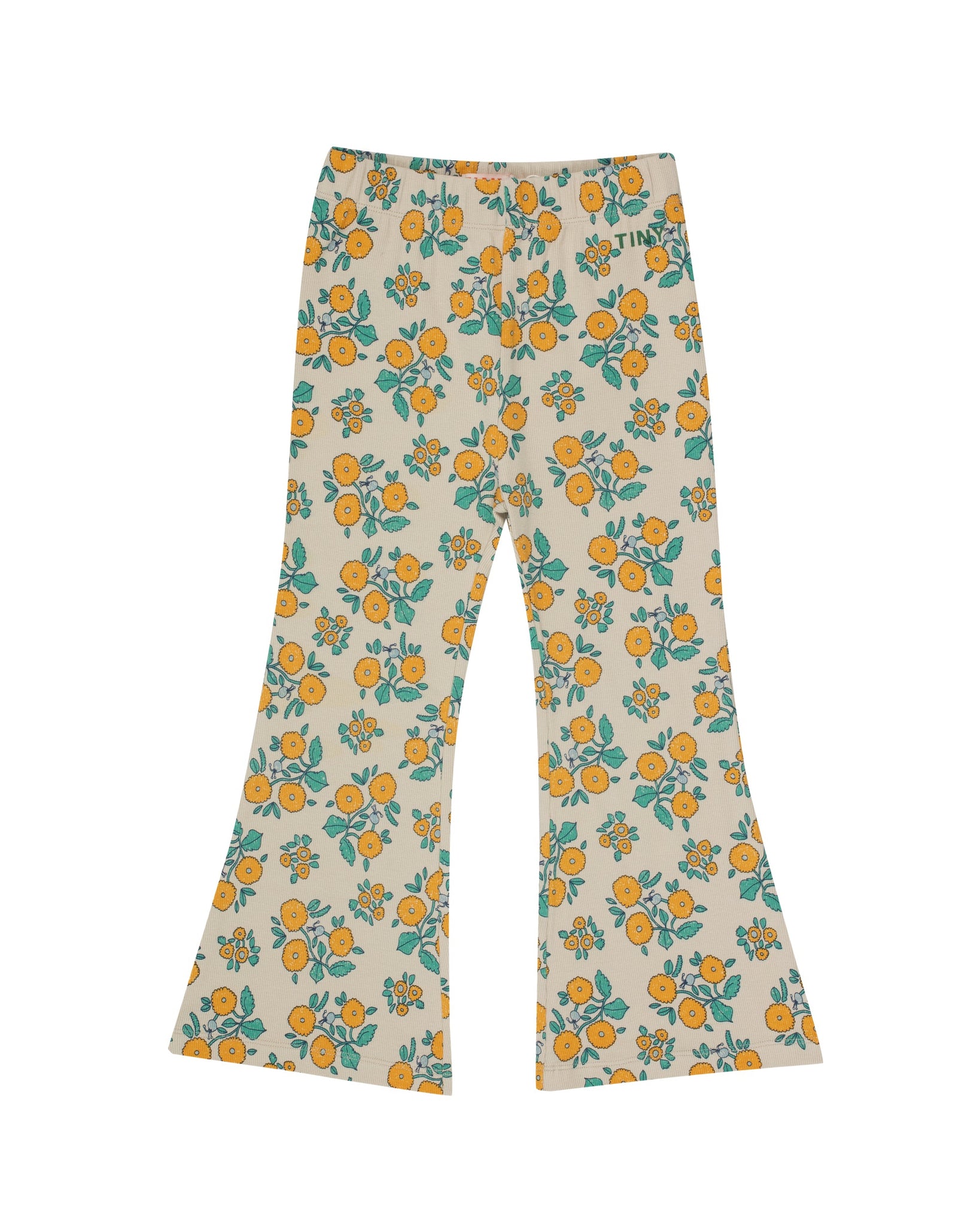 Flowers Rib Pant – dark vanilla