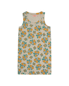 Flowers Rib Dress – dark vanilla