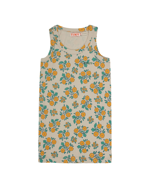 Flowers Rib Dress – dark vanilla