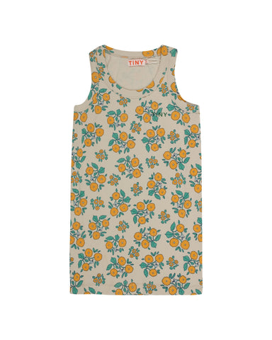 Flowers Rib Dress – dark vanilla