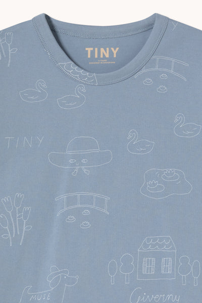 Tiny Giverny Knitted Tee – grey