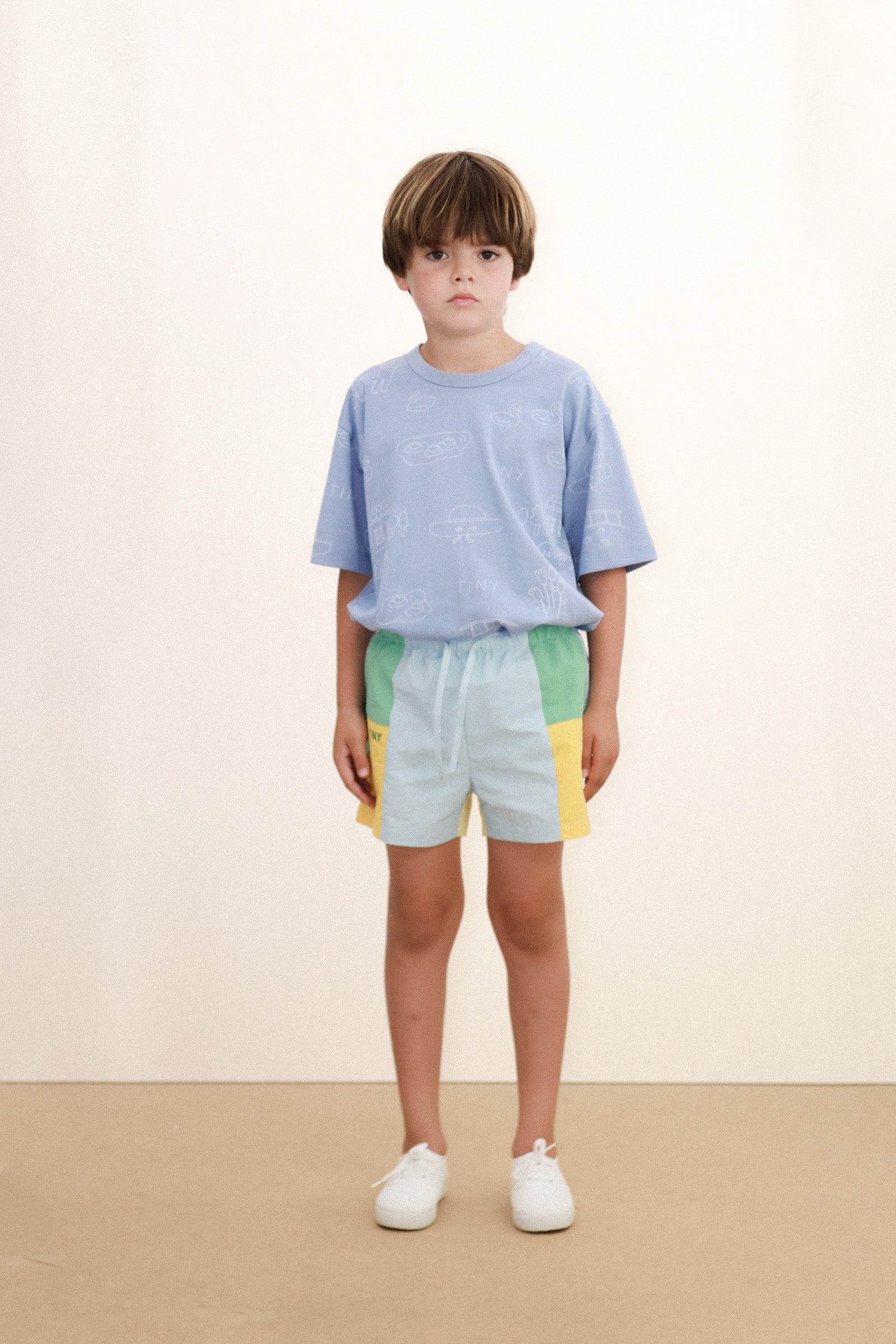 Tiny Giverny Knitted Tee – grey