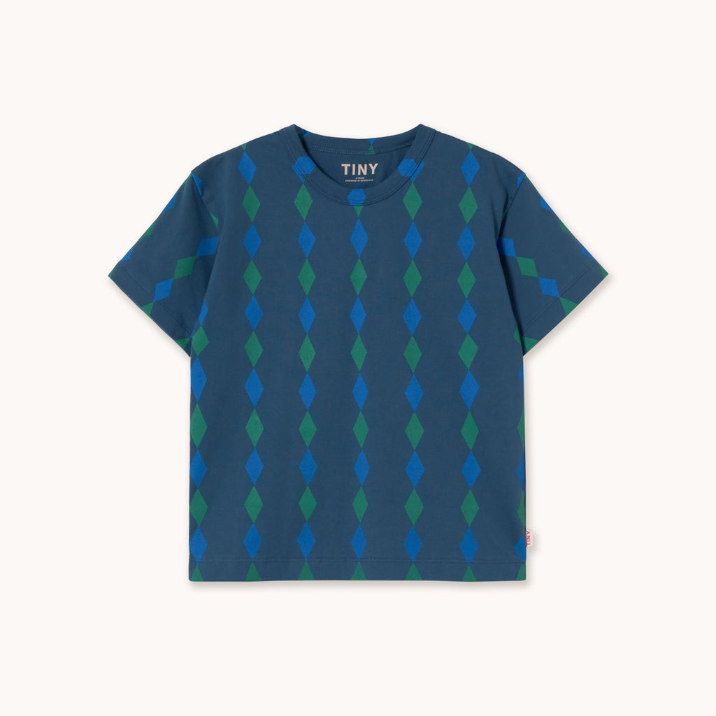 Diamonds Knitted Tee – light navy