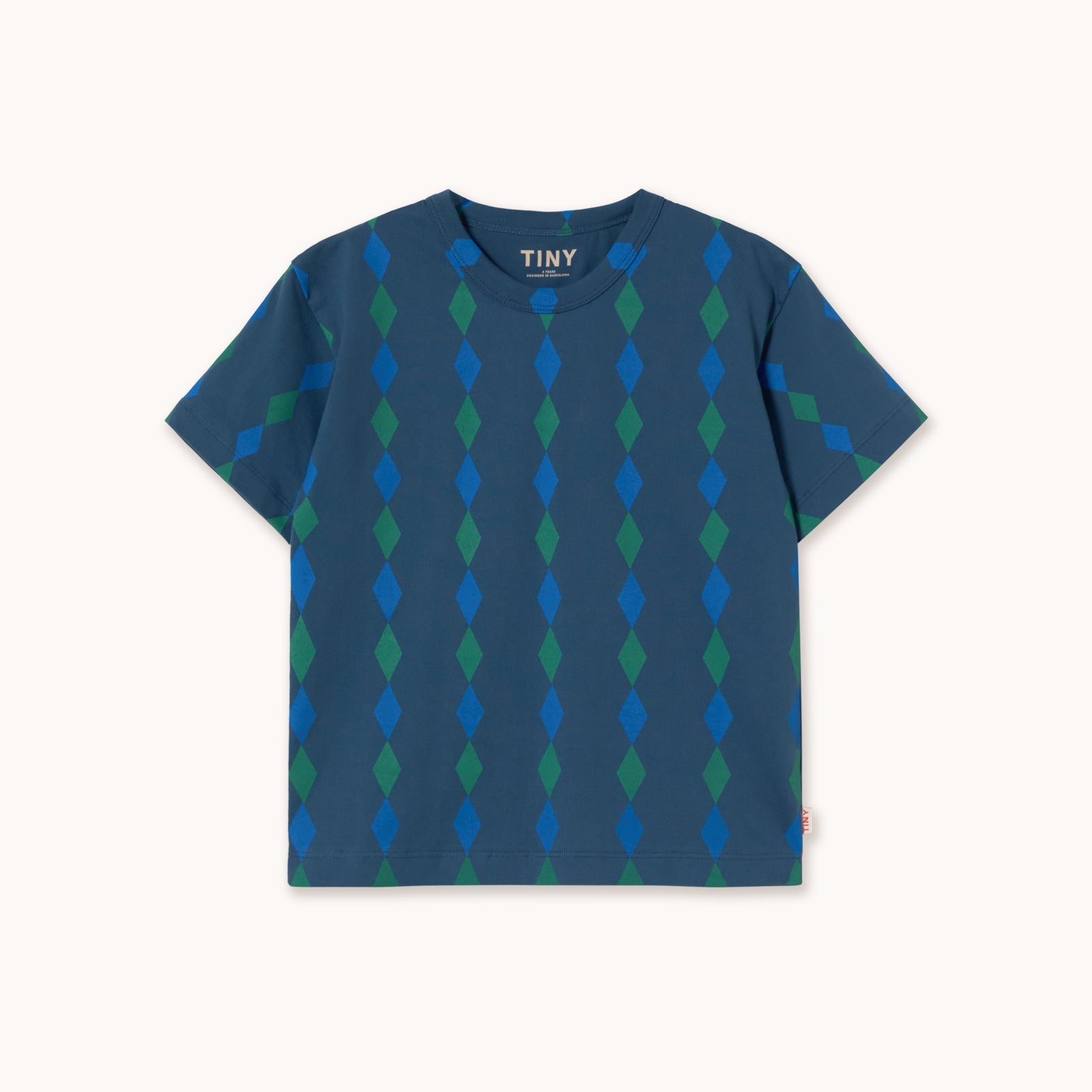 Diamonds Knitted Tee – light navy