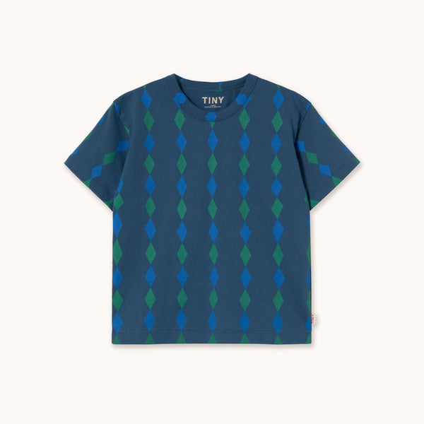 Diamonds Knitted Tee – light navy