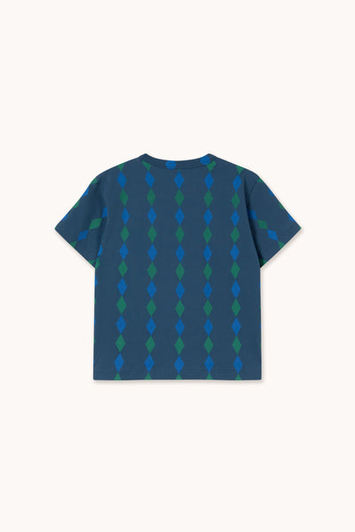 Diamonds Knitted Tee – light navy