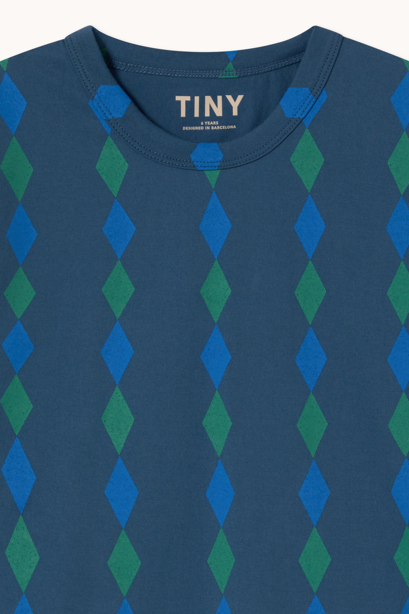 Diamonds Knitted Tee – light navy