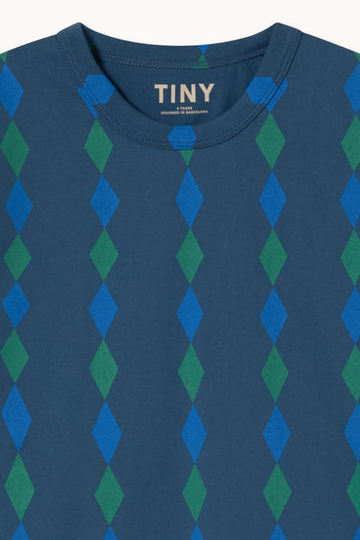 Diamonds Knitted Tee – light navy