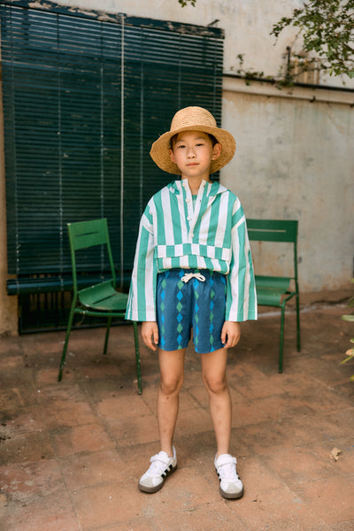 Diamonds Knitted Shorts – light navy