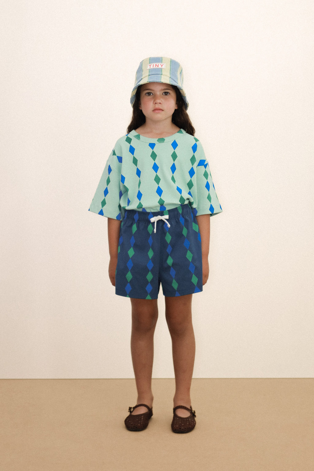 Diamonds Knitted Shorts – light navy