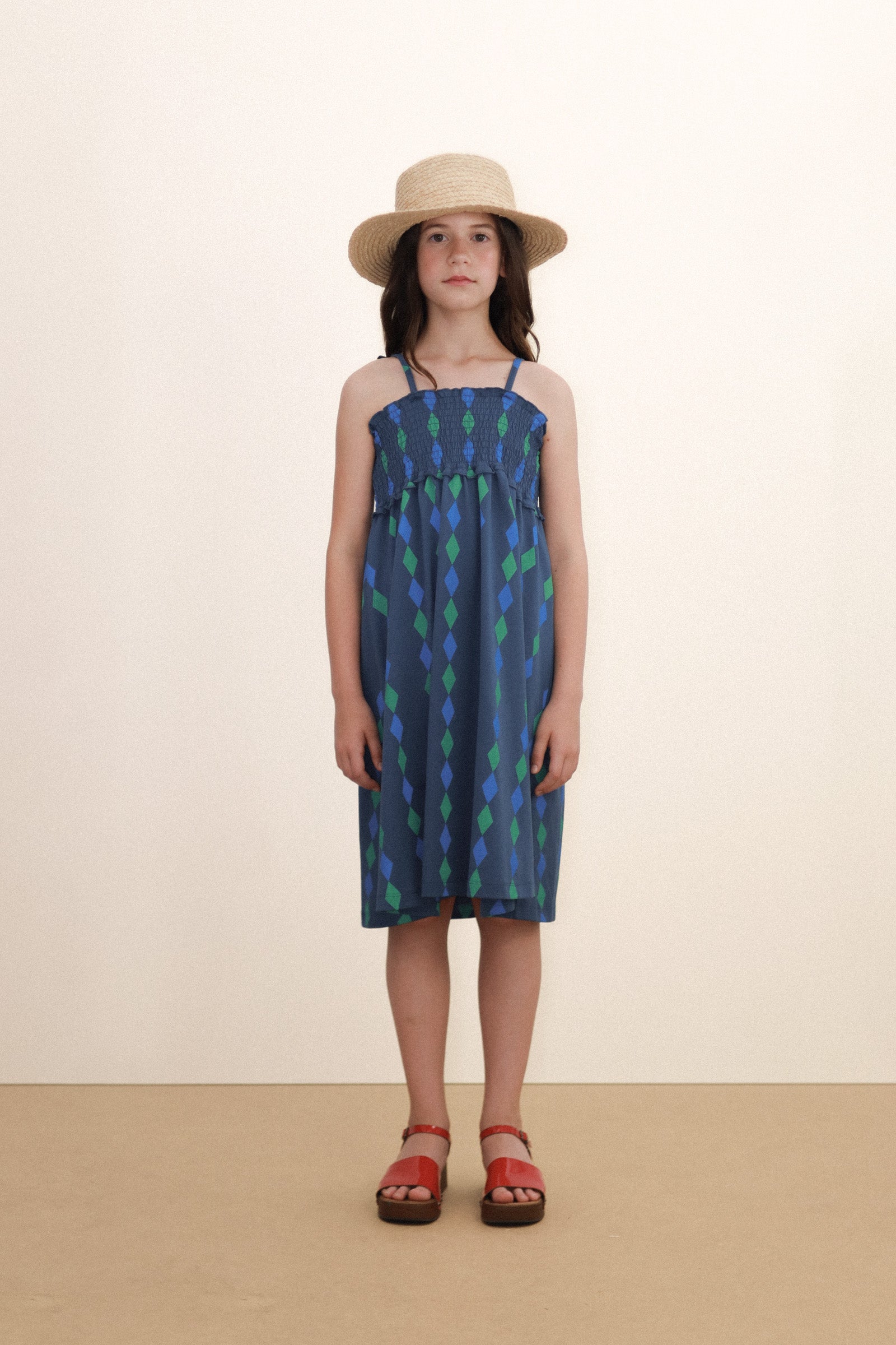 Diamonds Knitted Dress – light navy
