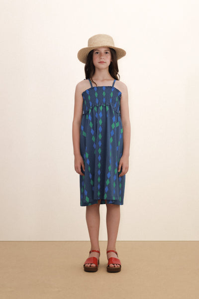 Diamonds Knitted Dress – light navy