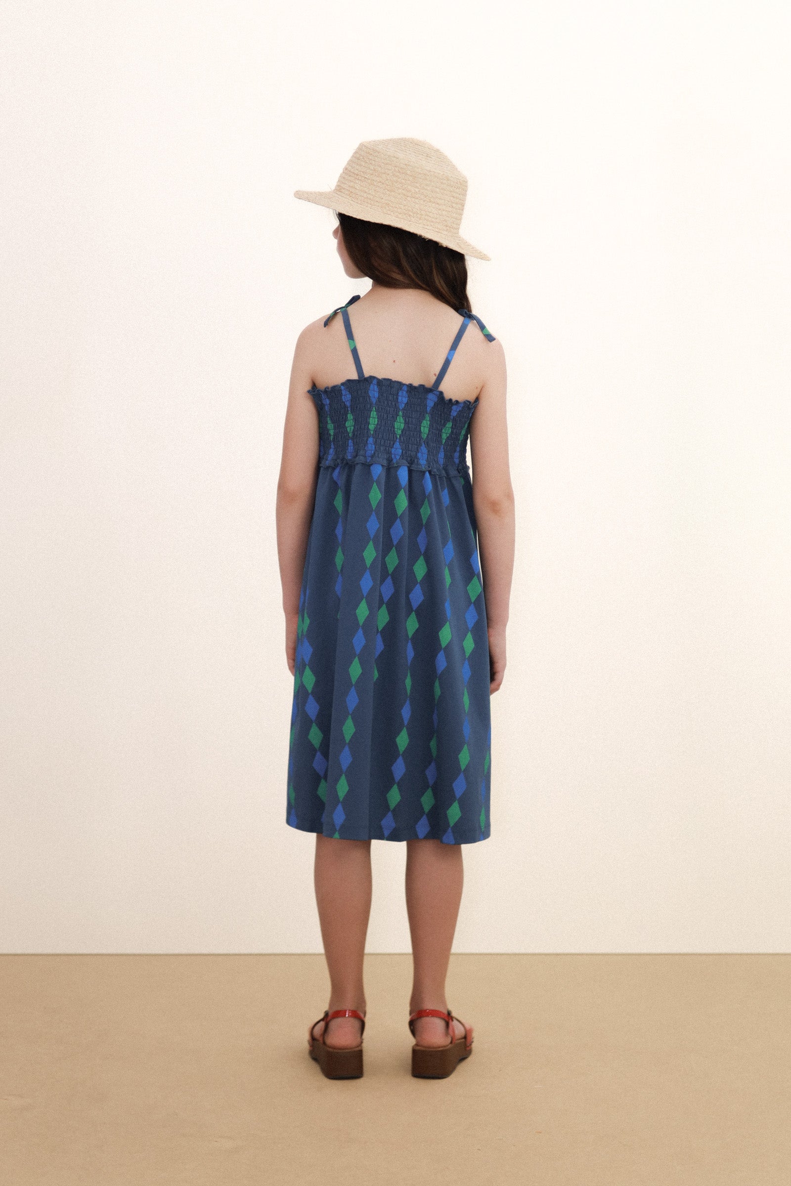 Diamonds Knitted Dress – light navy