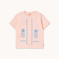 Flower Pattern Graphic Tee – pastel pink