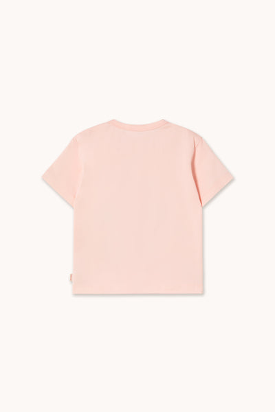 Flower Pattern Graphic Tee – pastel pink