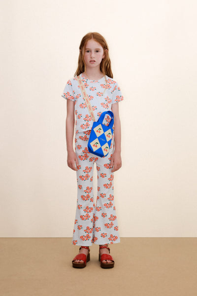 Blossoms Rib Tee – ice blue