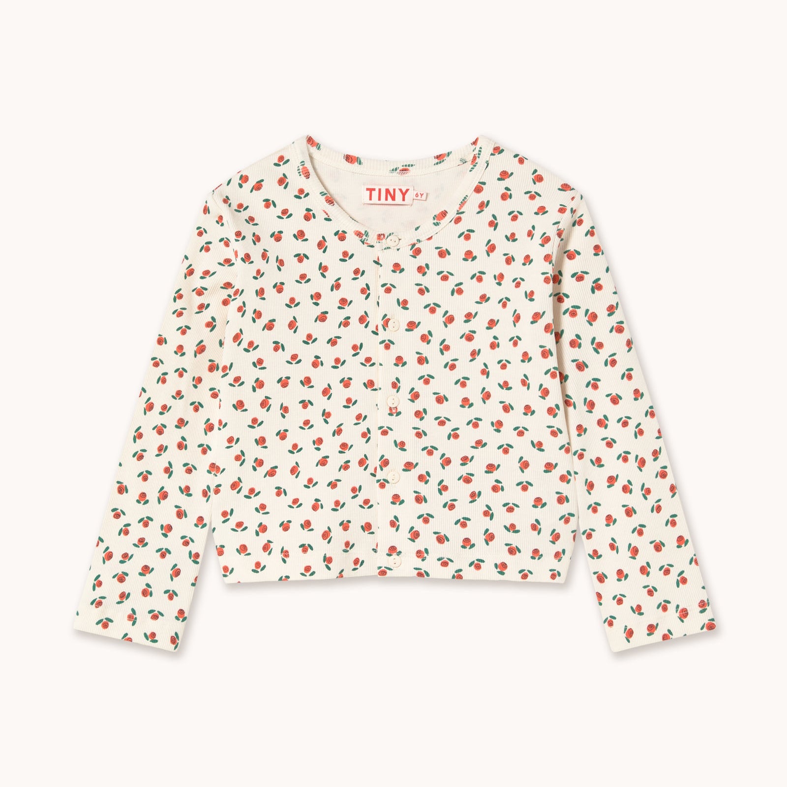 Tiny Roses Rib Kids Jacket – off-white