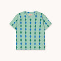 Diamonds Rib Tee – washed emerald