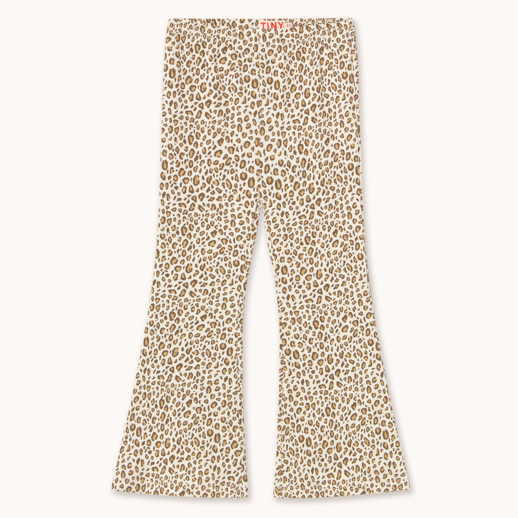 Animal Print Rib Pant – light cream