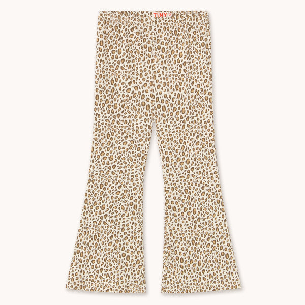 Animal Print Rib Pant – light cream