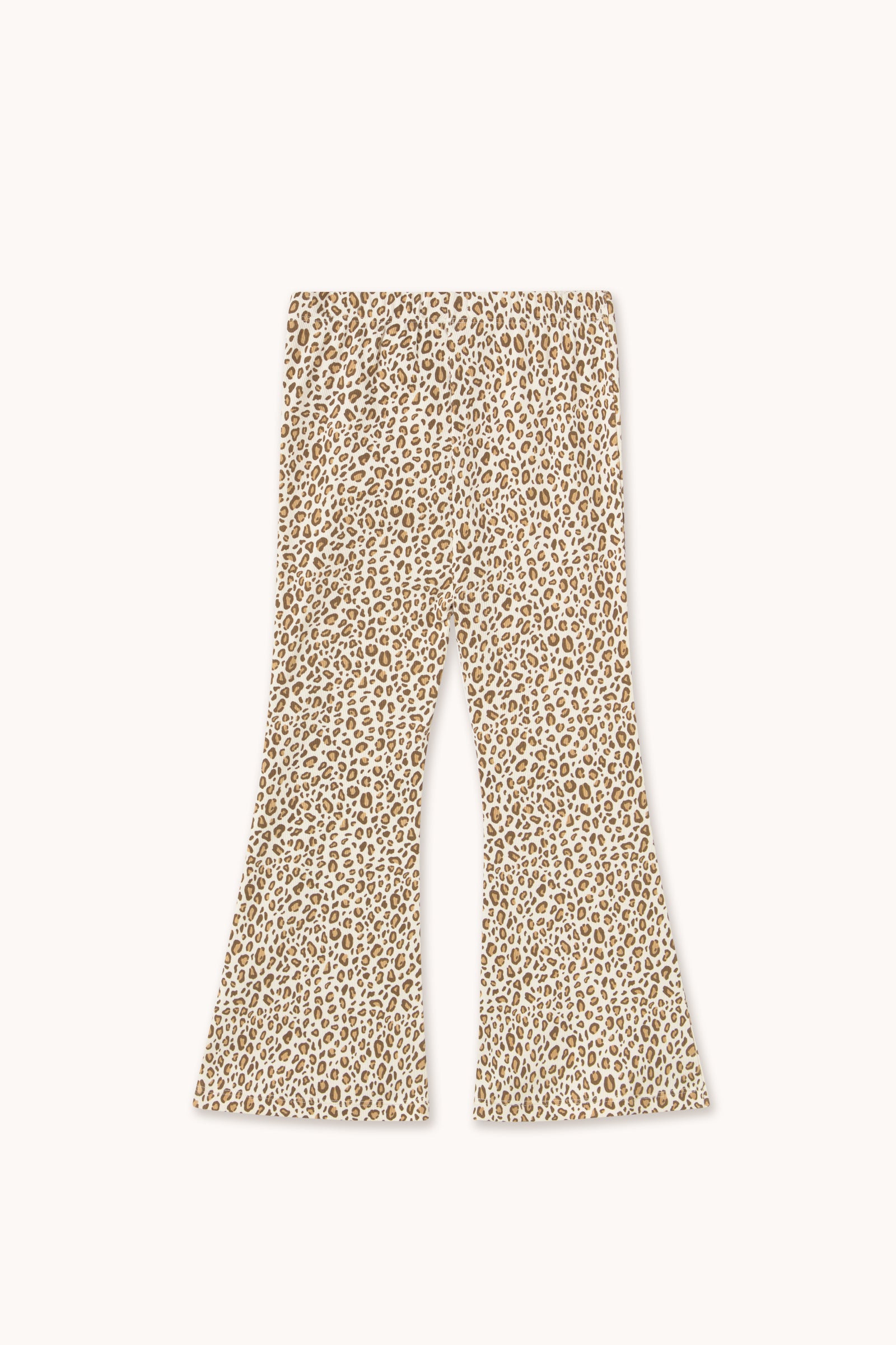 Animal Print Rib Pant – light cream