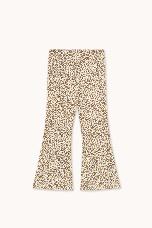 Animal Print Rib Pant – light cream