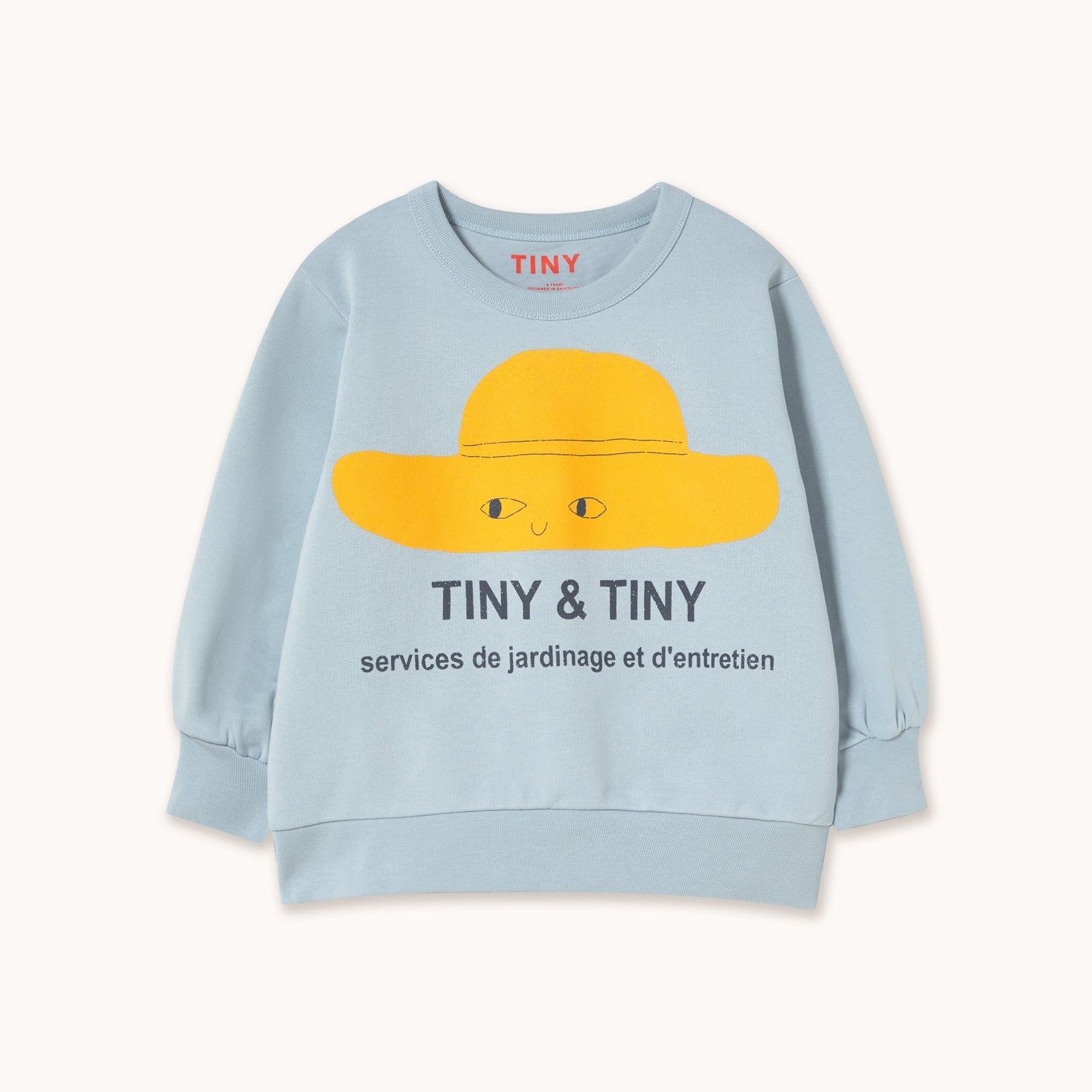 Tiny Hat Graphic Sweatshirt – washed blue