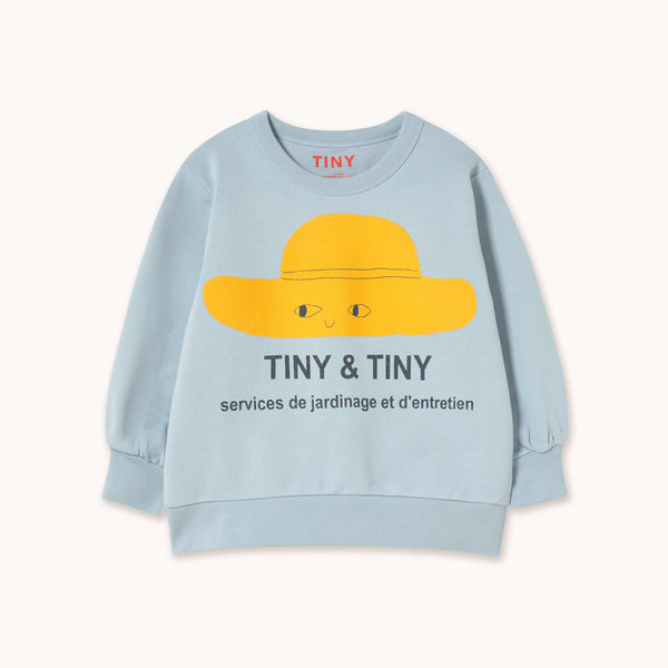 Tiny Hat Graphic Sweatshirt – washed blue