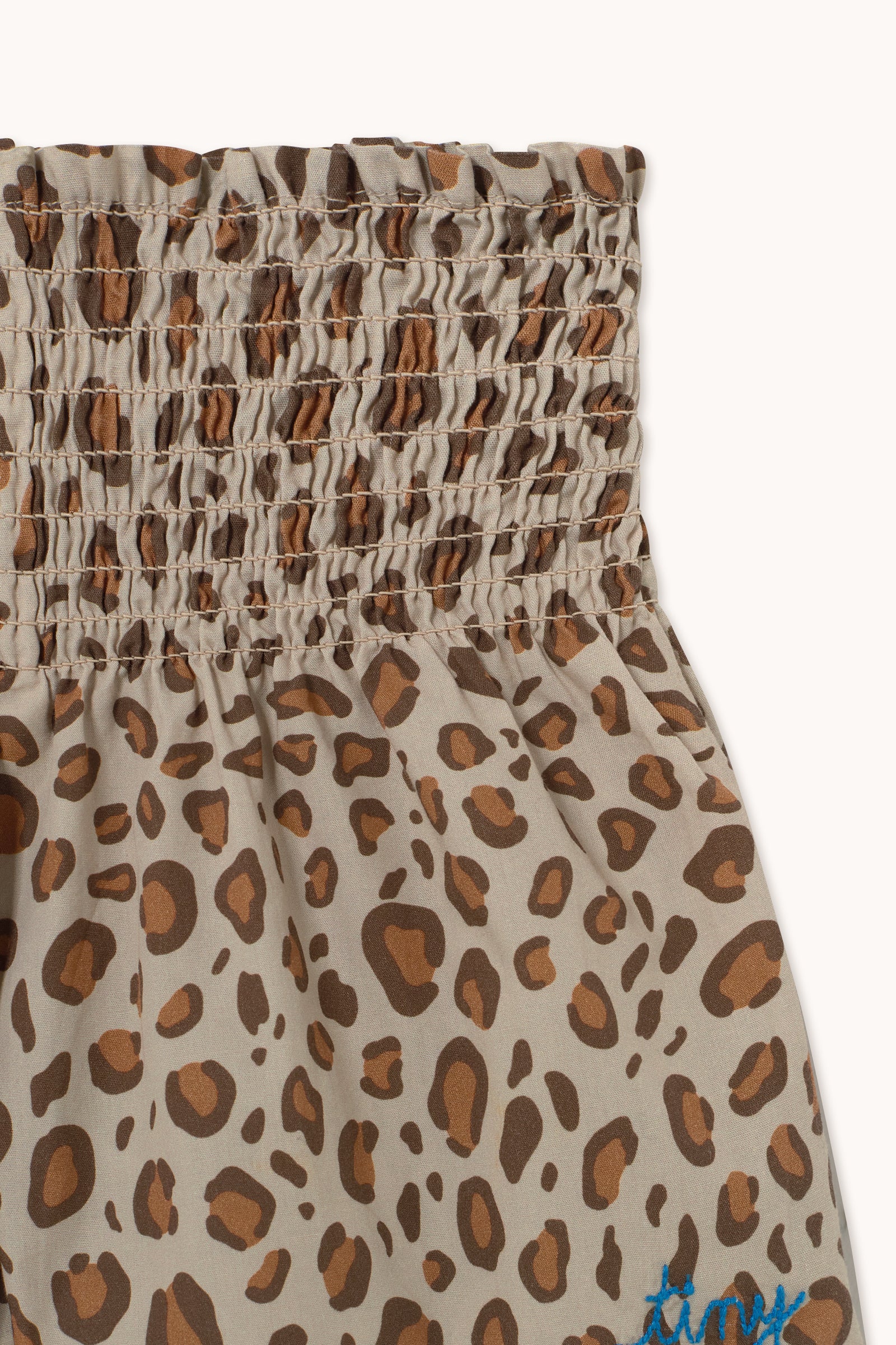 Animal Print Smock Short – dark vanilla