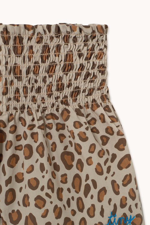 Animal Print Smock Short – dark vanilla