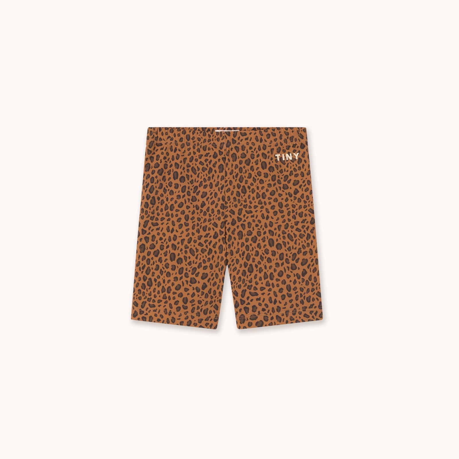 Mini Animal Print Biker Leggings – light brown