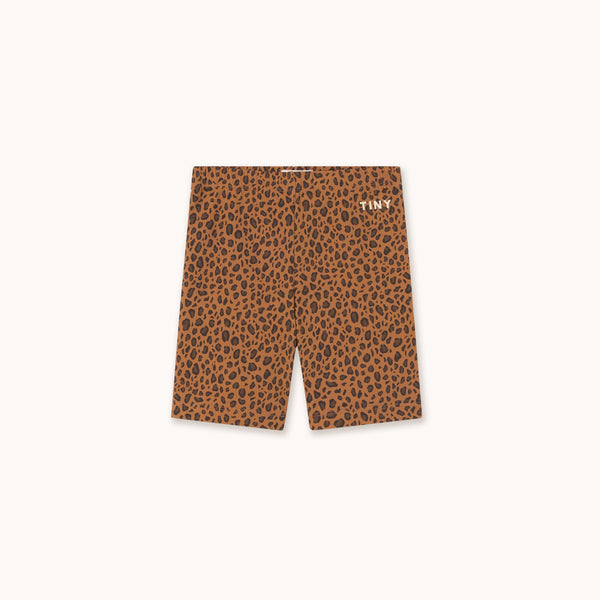 Mini Animal Print Biker Leggings – light brown