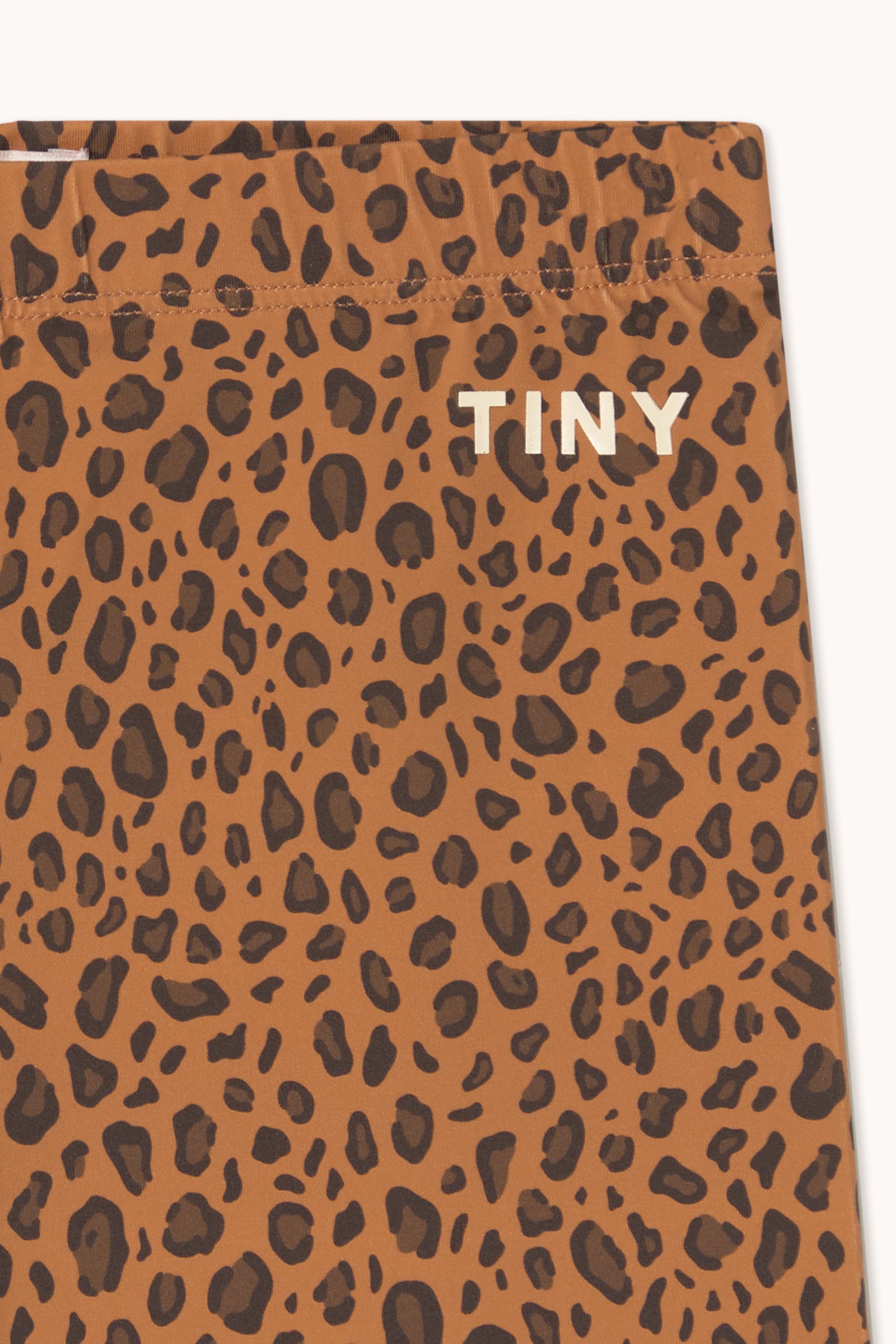 Mini Animal Print Biker Leggings – light brown