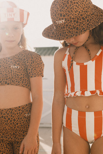 Mini Animal Print Bucket Hat – light brown