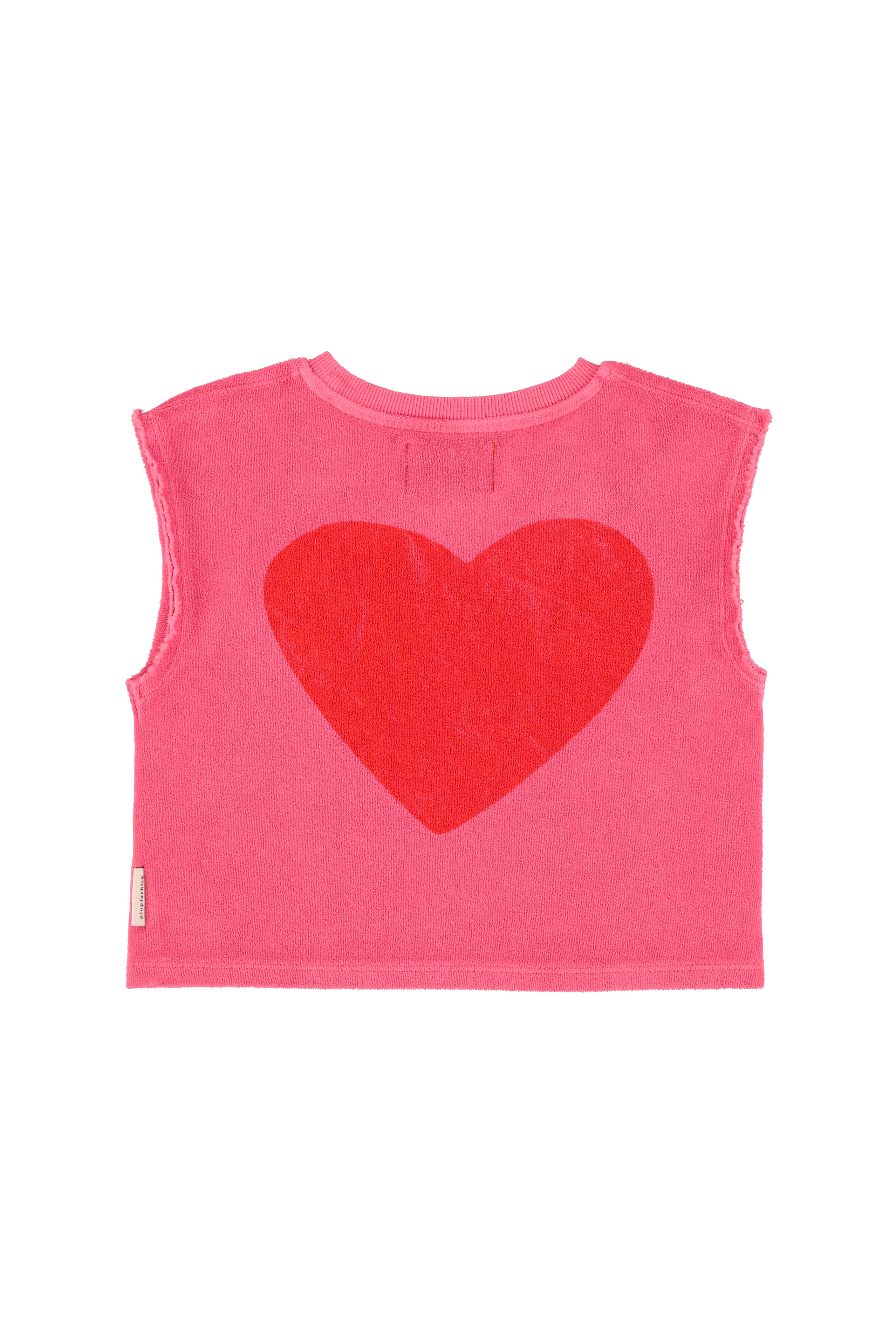 Sleeveless Top – pink w/ "Amour" print