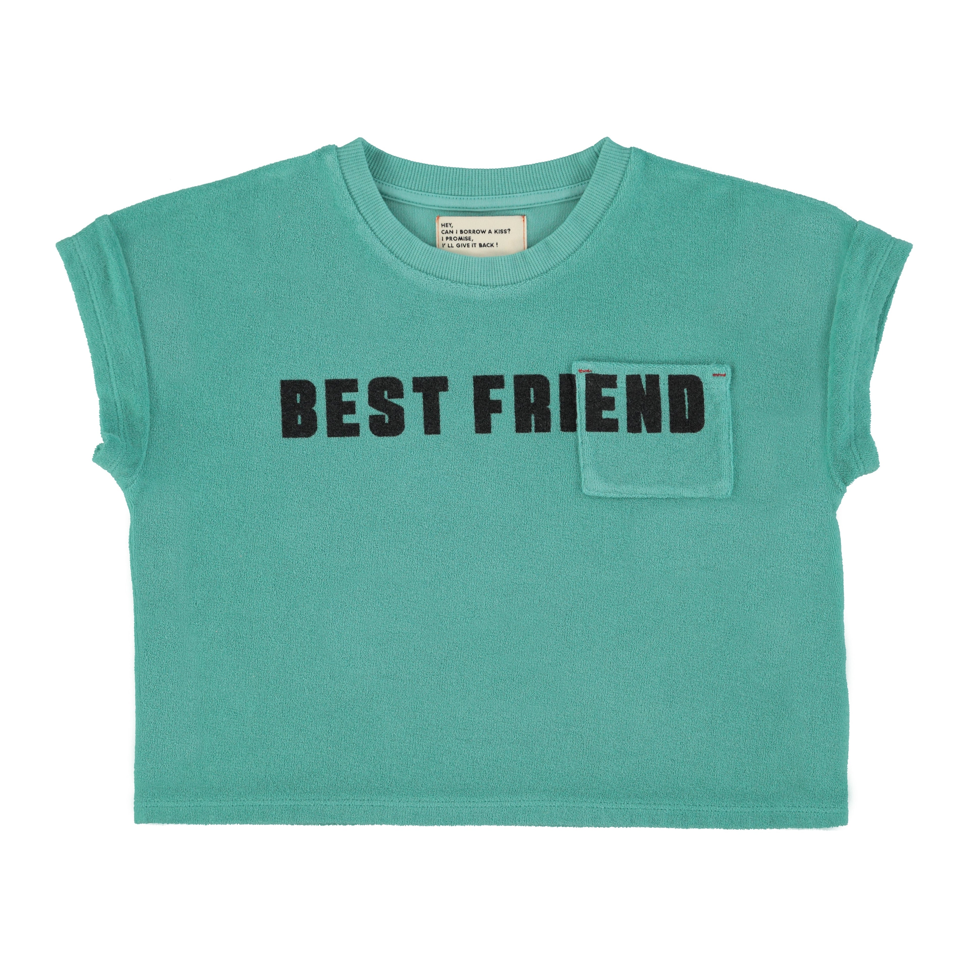 T-Shirt – turquoise w/ "Best Friend" print