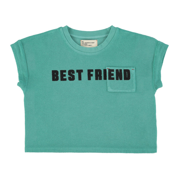 T-Shirt – turquoise w/ "Best Friend" print