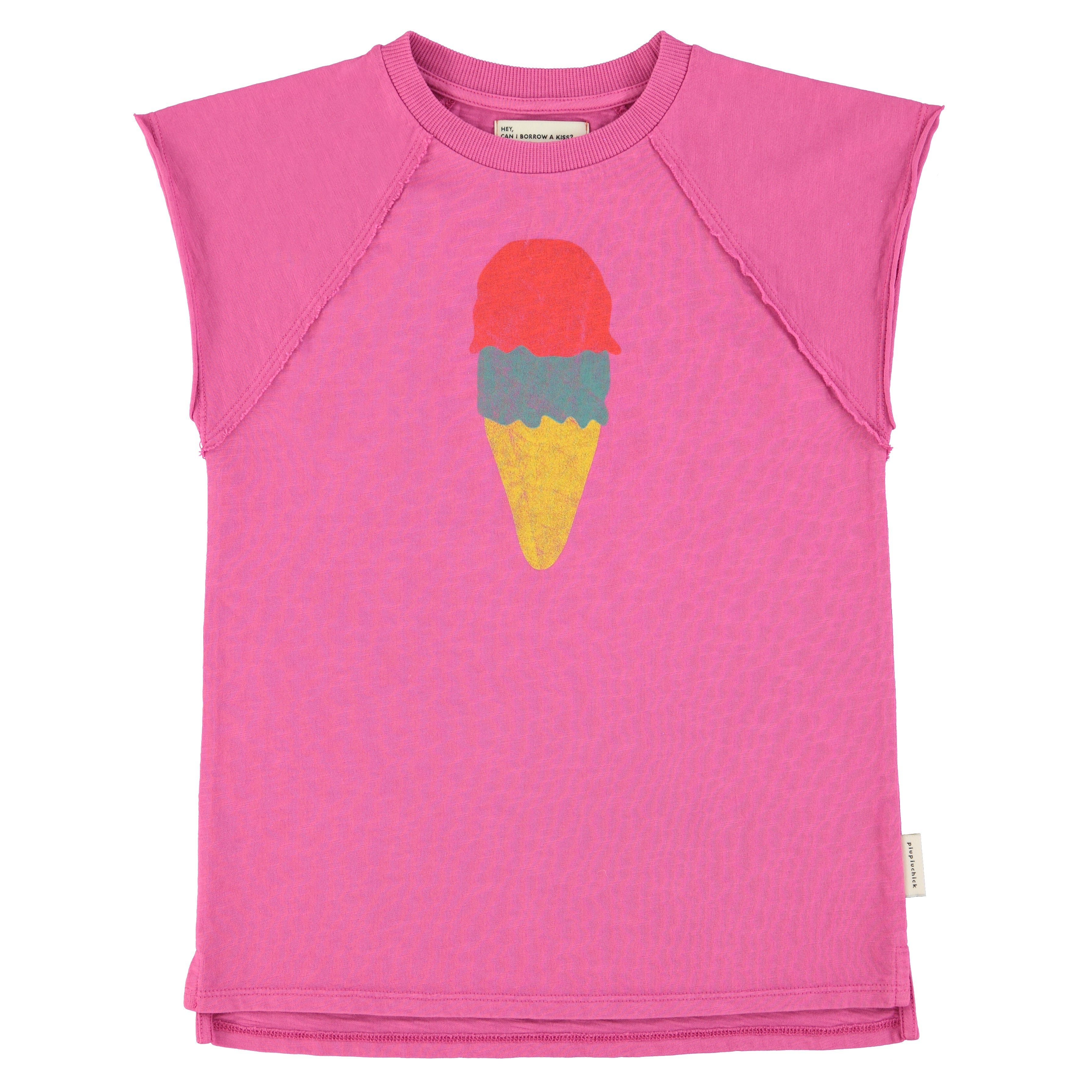 T-Shirt Dress – fuchsia w/ Ice Cream print