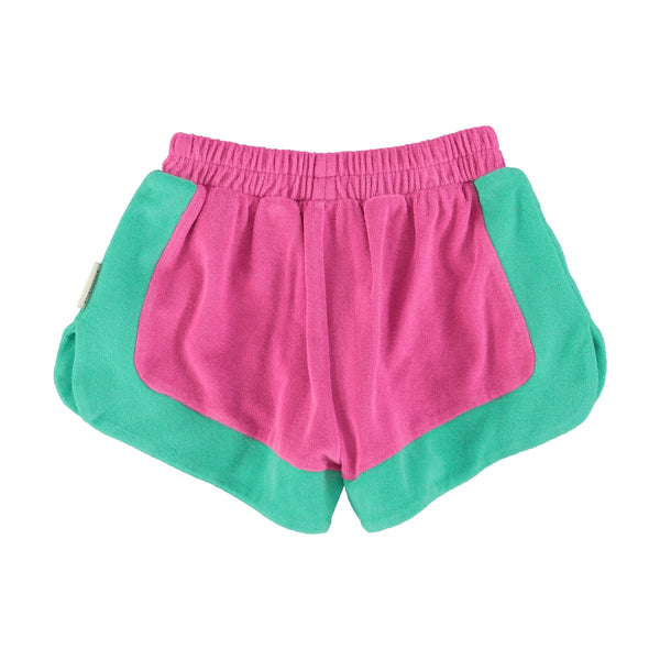 Shorts – fuchsia & green
