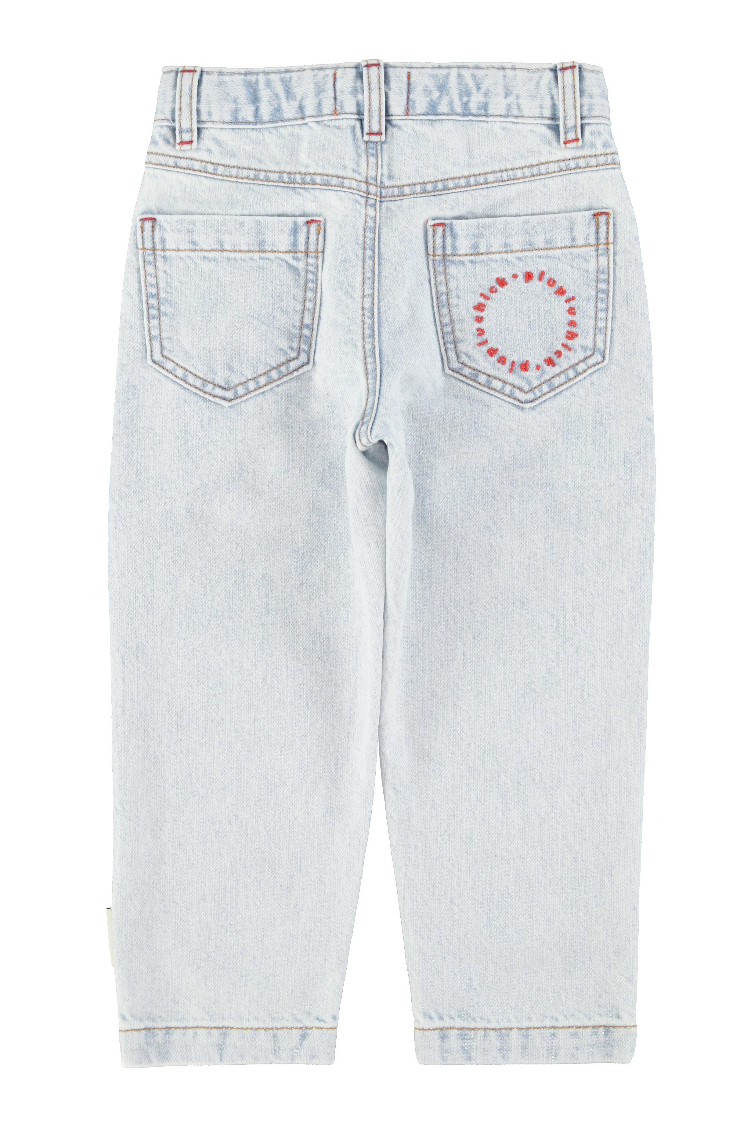 Mom Fit Trousers – washed light blue denim