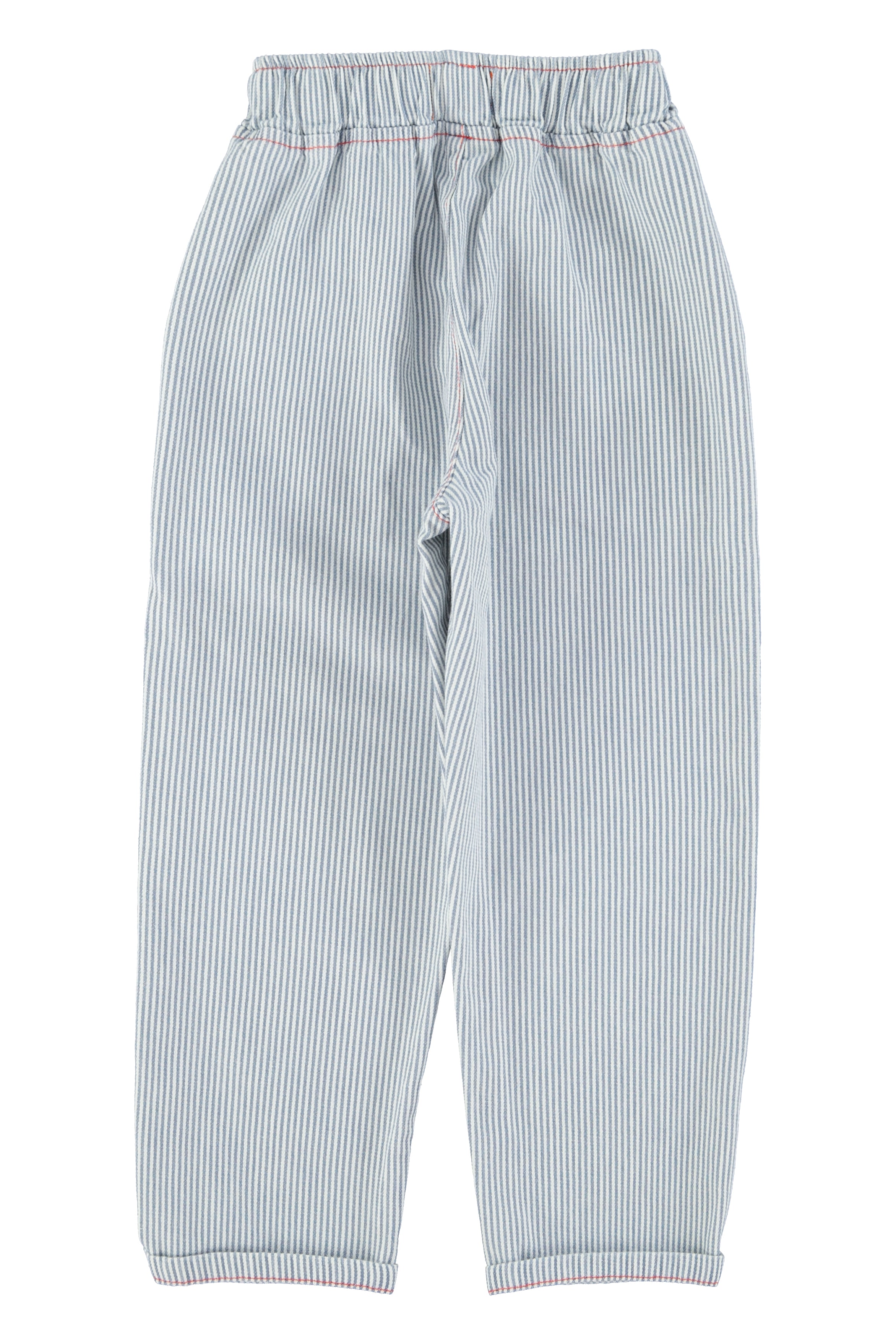 Unisex Trousers – ecru w/ indigo stripes