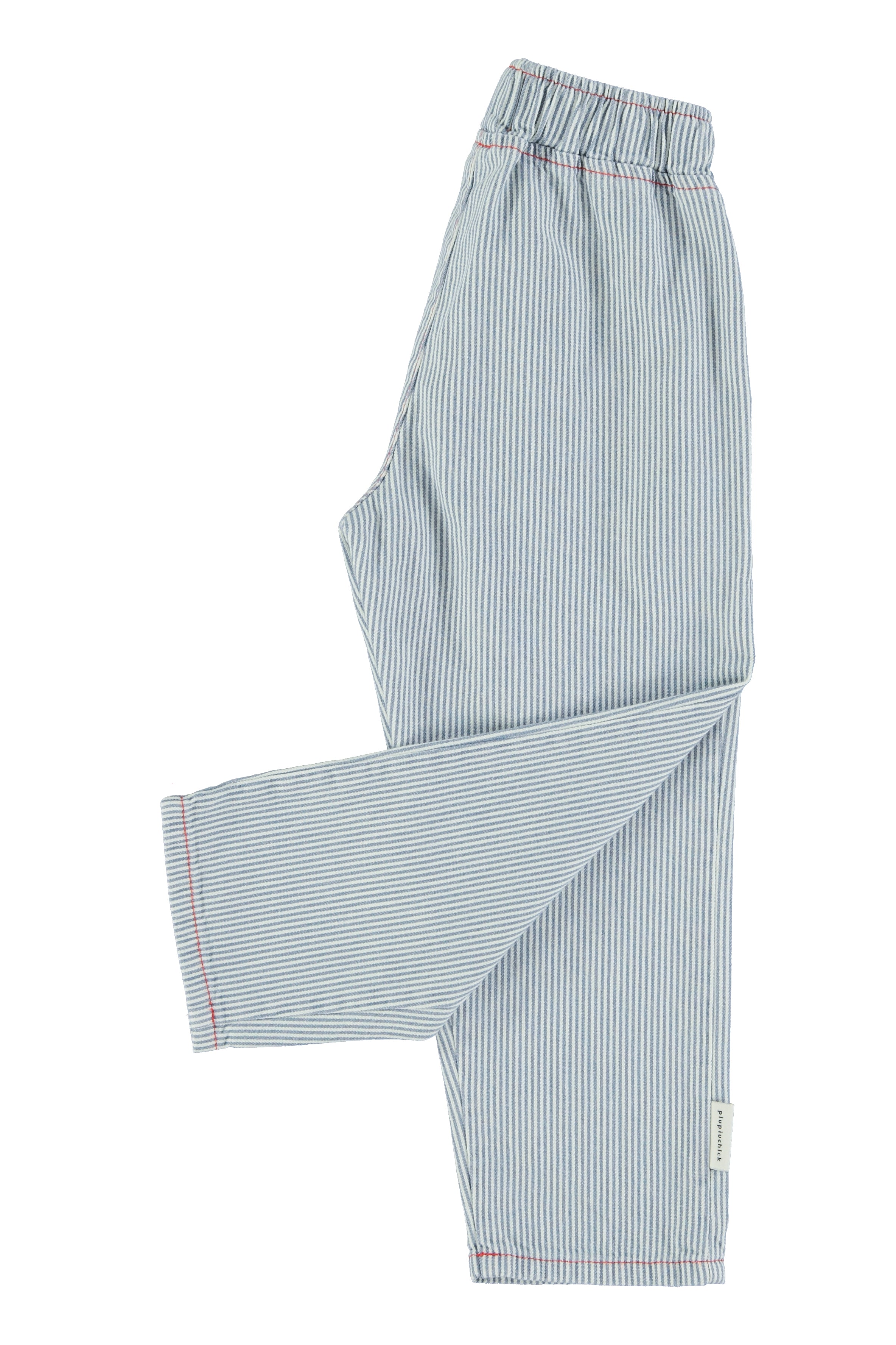 Unisex Trousers – ecru w/ indigo stripes