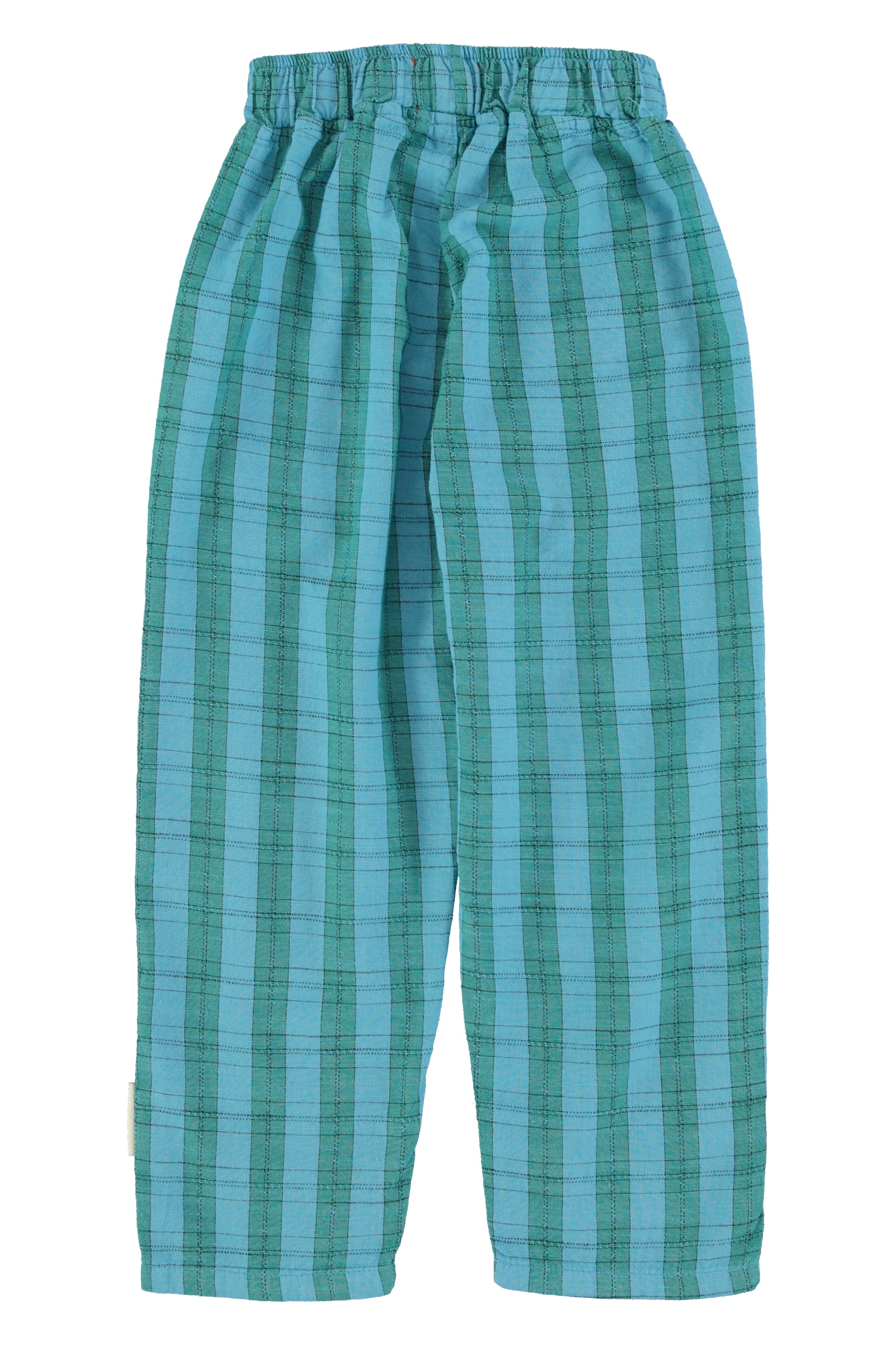 Unisex Trousers – blue and green checkered