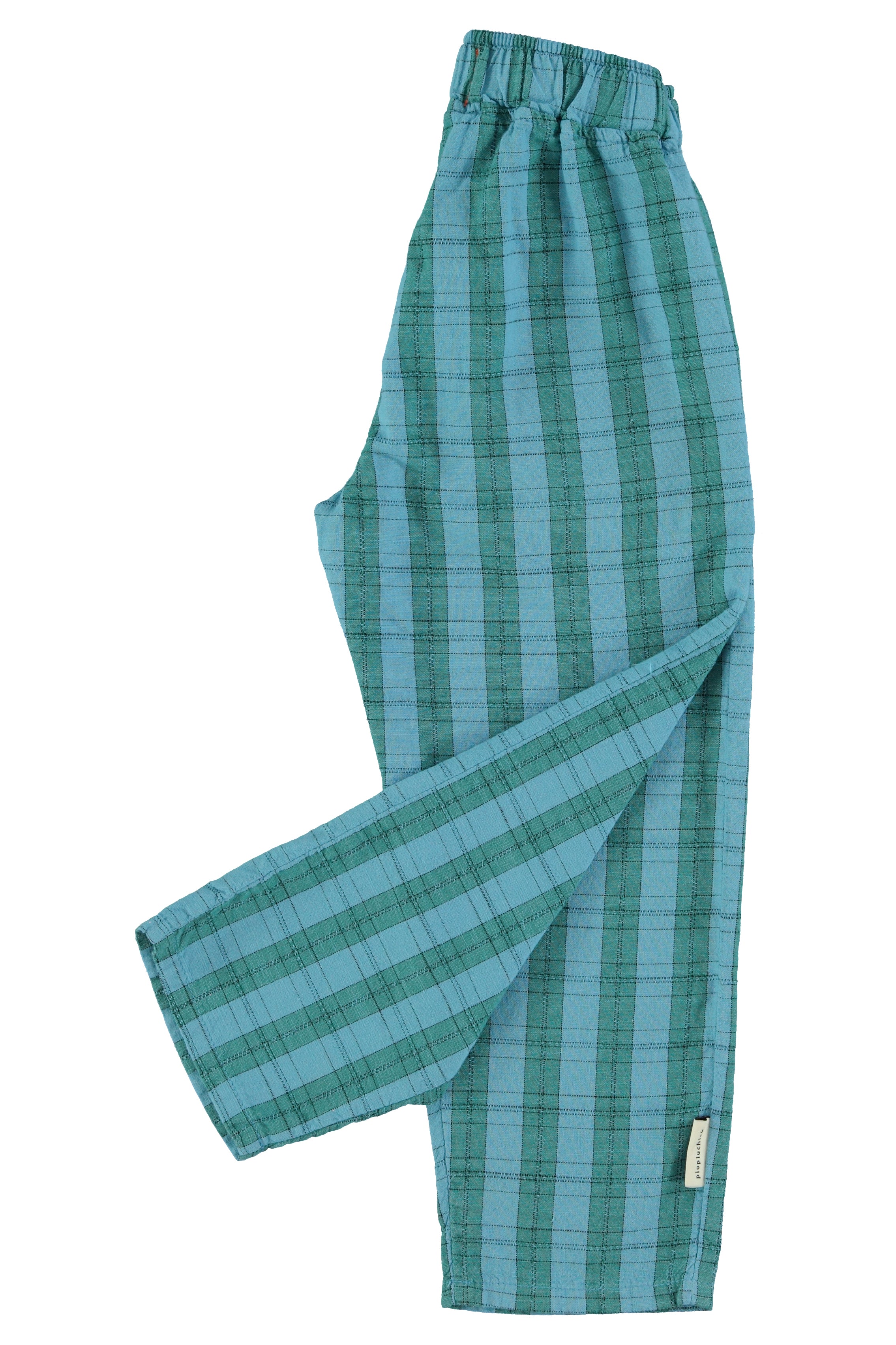Unisex Trousers – blue and green checkered