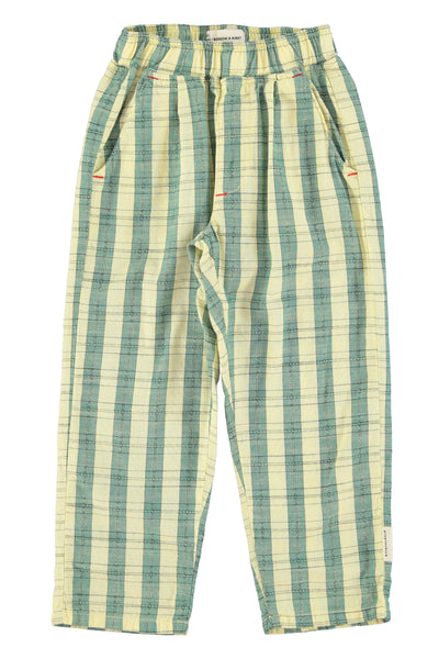 Unisex Trousers – light yellow checkered