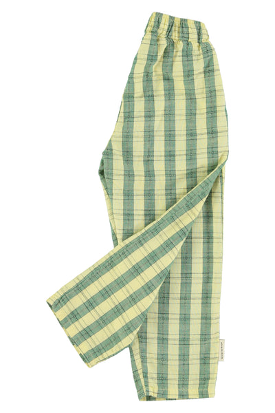 Unisex Trousers – light yellow checkered
