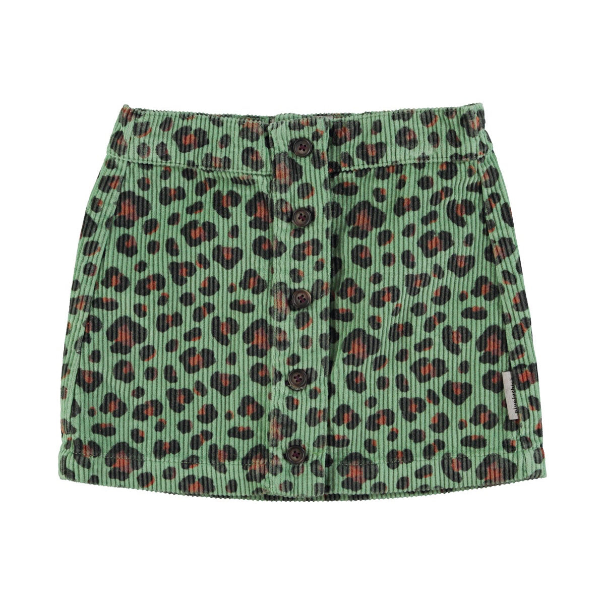 Short skirt – green w/ animal print