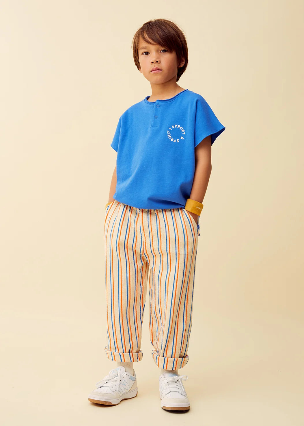 Sweat Top Grandad – sports blue