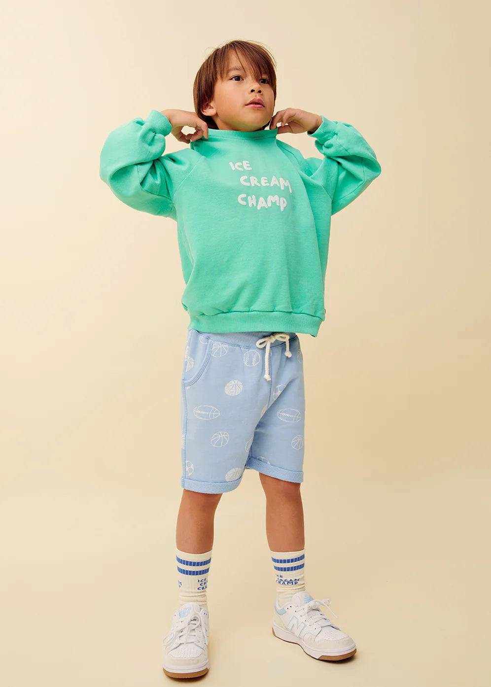Raglan Sweatshirt Ice Cream Champ – jade green