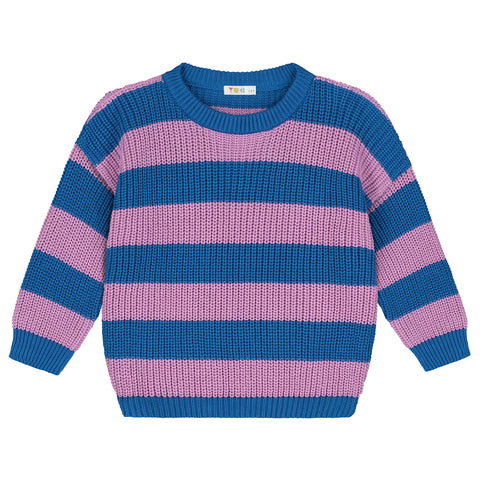 Stripes Knitted Sweater – cotton candy